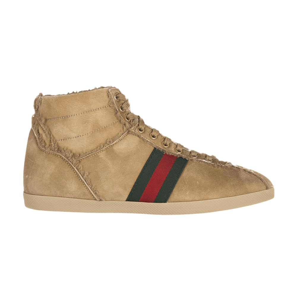 Buy Gucci Suede Shearling Aspen High Brown 429596 BND60 2667 GOAT CA