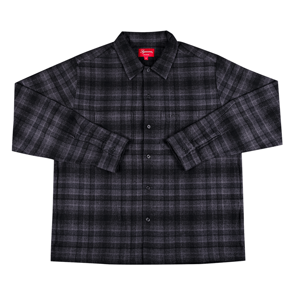 Supreme Plaid Flannel Shirt 21AW black-