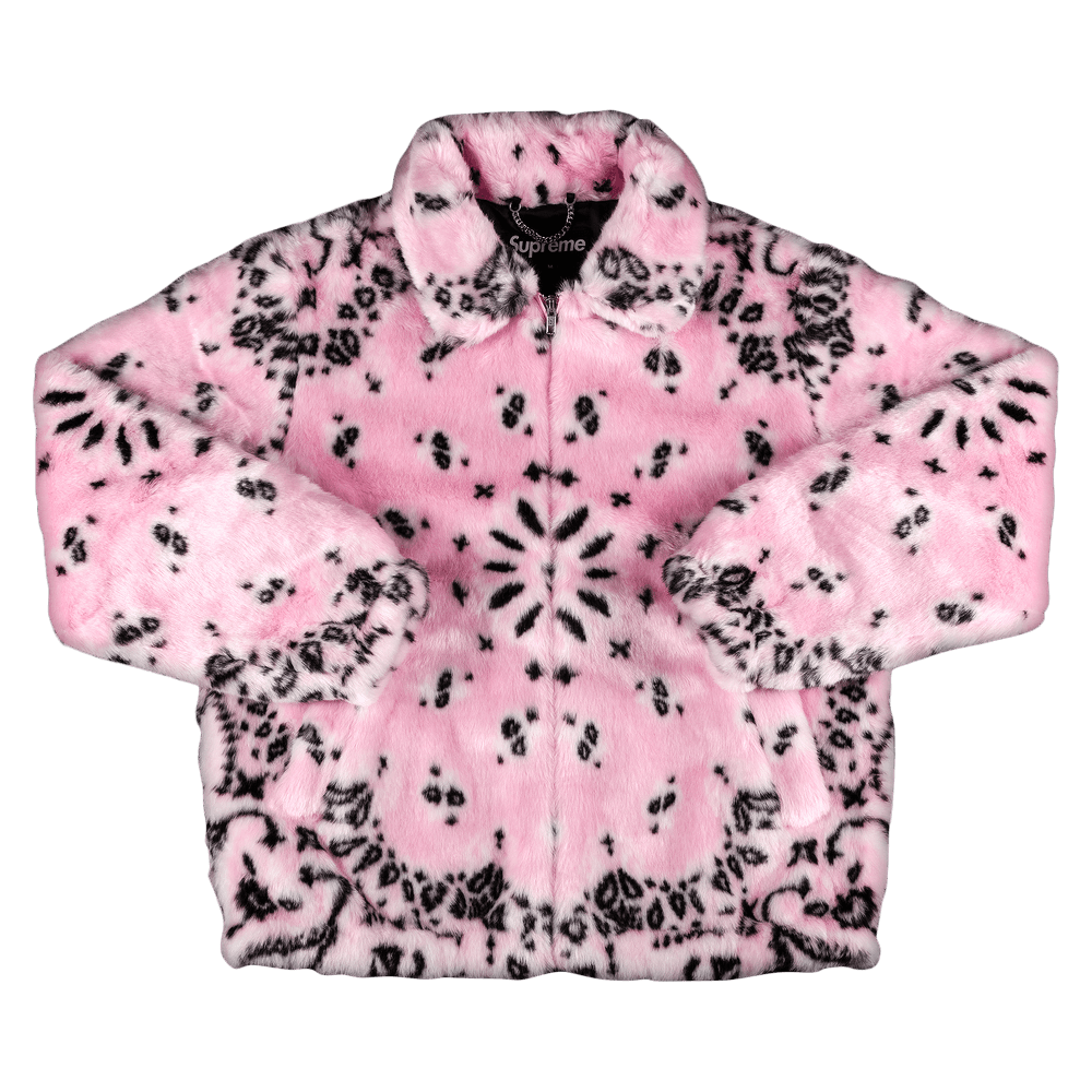 Supreme Bandana Faux Fur Bomber Jacket 'Pink'