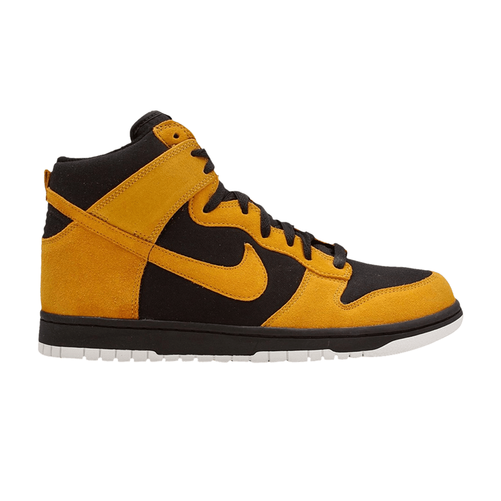 nike dunk high black and gold