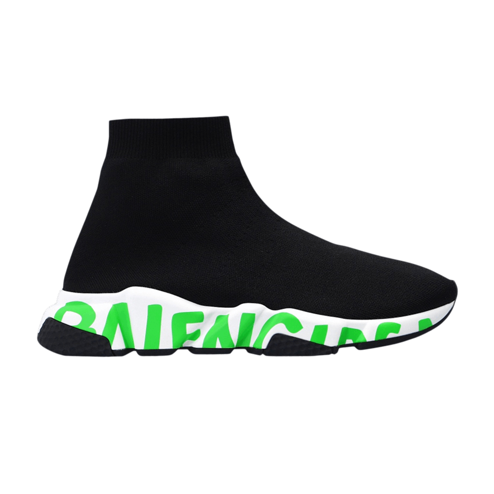 Balenciaga Wmns Speed Sneaker 'Midsole Graffiti - Black Fluo Green'