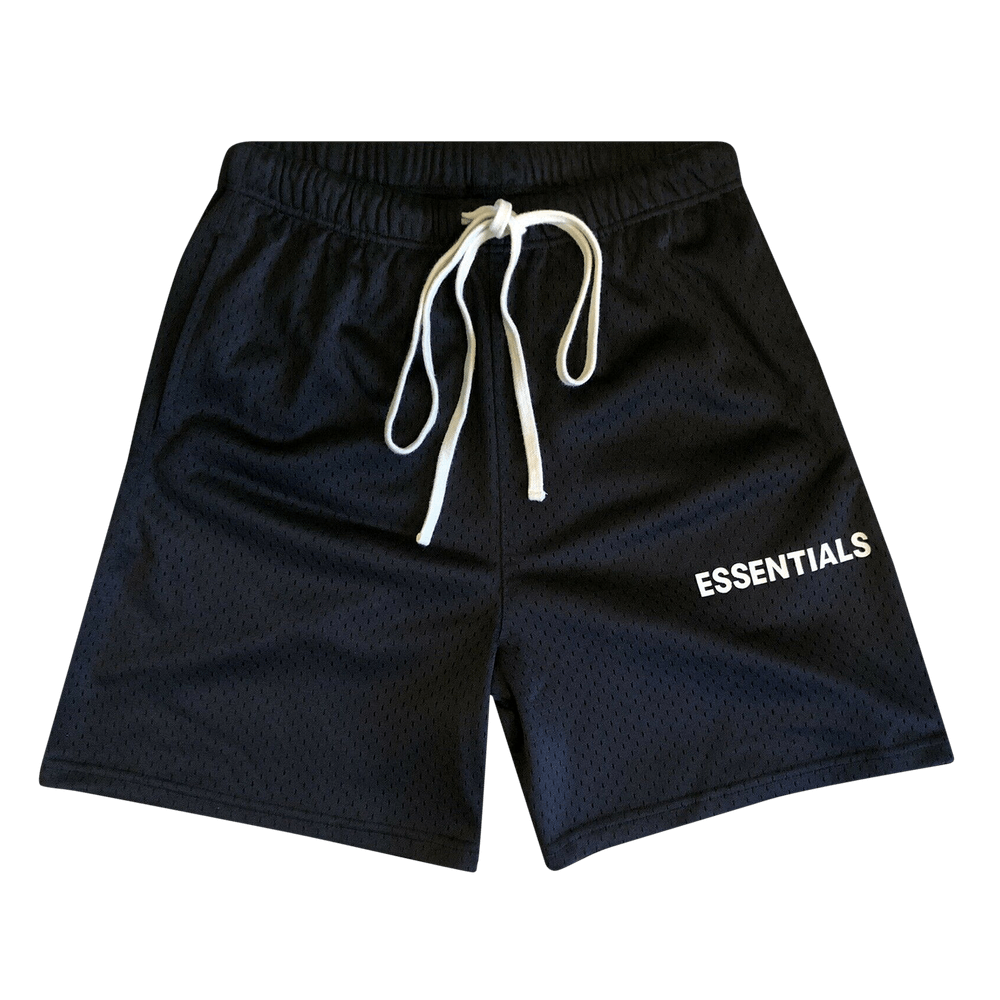 Buy Fear of God Essentials Mesh Drawstring Shorts Black 0160