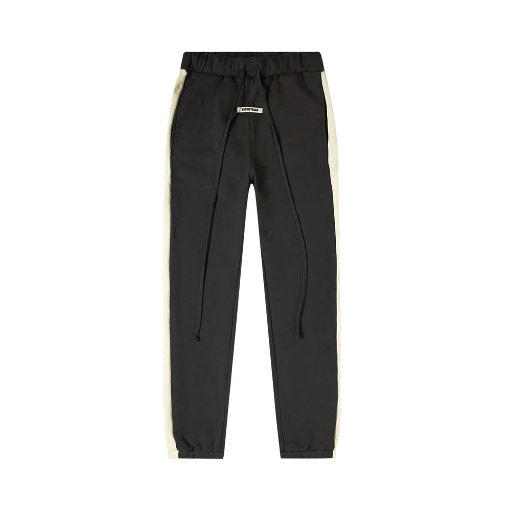 Fear of god essentials side stripe sweatpants black 2025