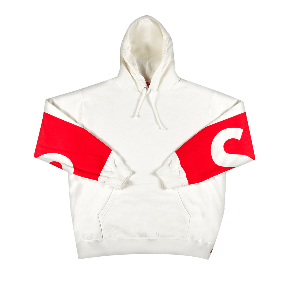 Supreme Big Logo Hooded Sweatshirt 'White'