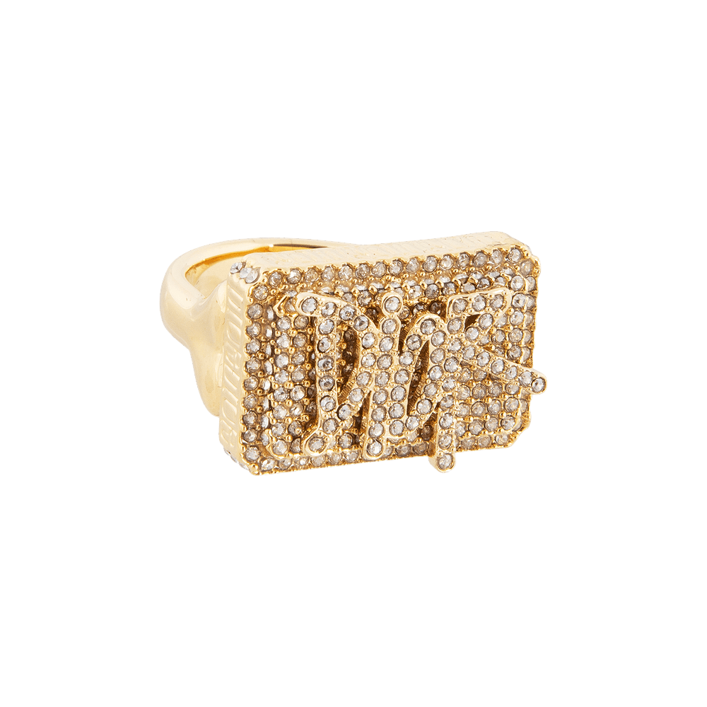 Buy Dior x Shawn Stussy Squared Ring With Crystals 'Gold