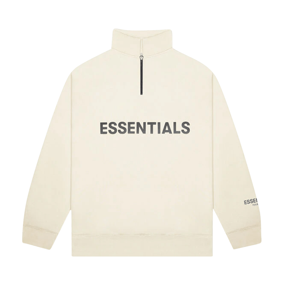 Buy Fear of God Essentials Half Zip Sweatshirt 'Cream' - 0192