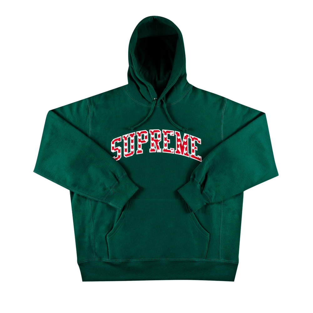 Supreme Hearts Arc Hooded Sweatshirt 'Dark Green'