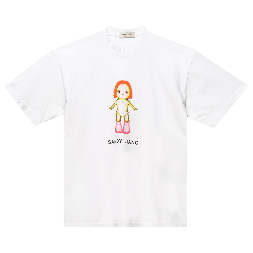 Buy Sandy Liang Margot T-Shirt 'White' - SANDY LIANG KN17 | GOAT