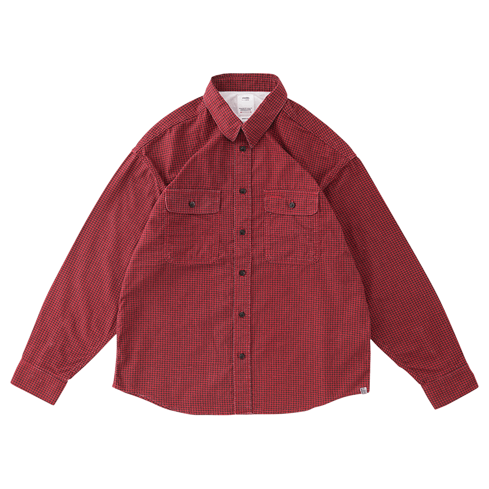 Buy Visvim Lumber Khadi Check 'Red' - 0121105011009 RED | GOAT