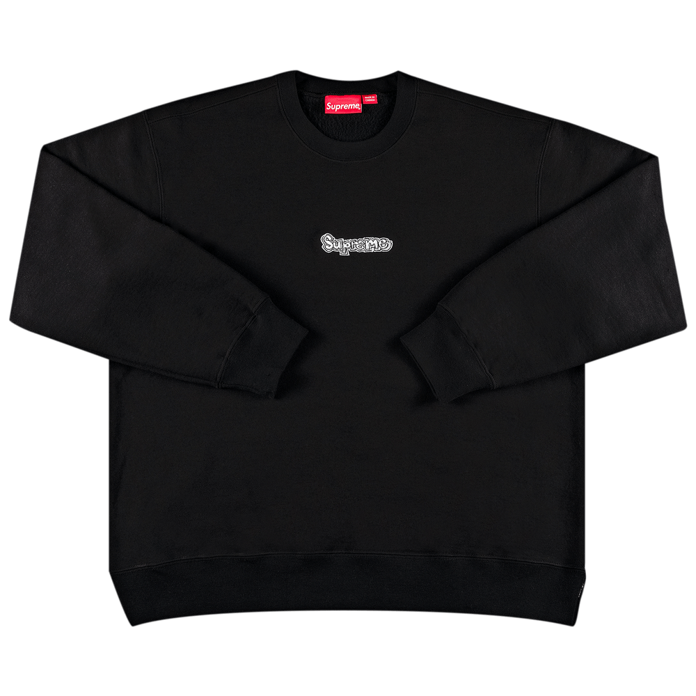 Black supreme 2025 box logo crewneck