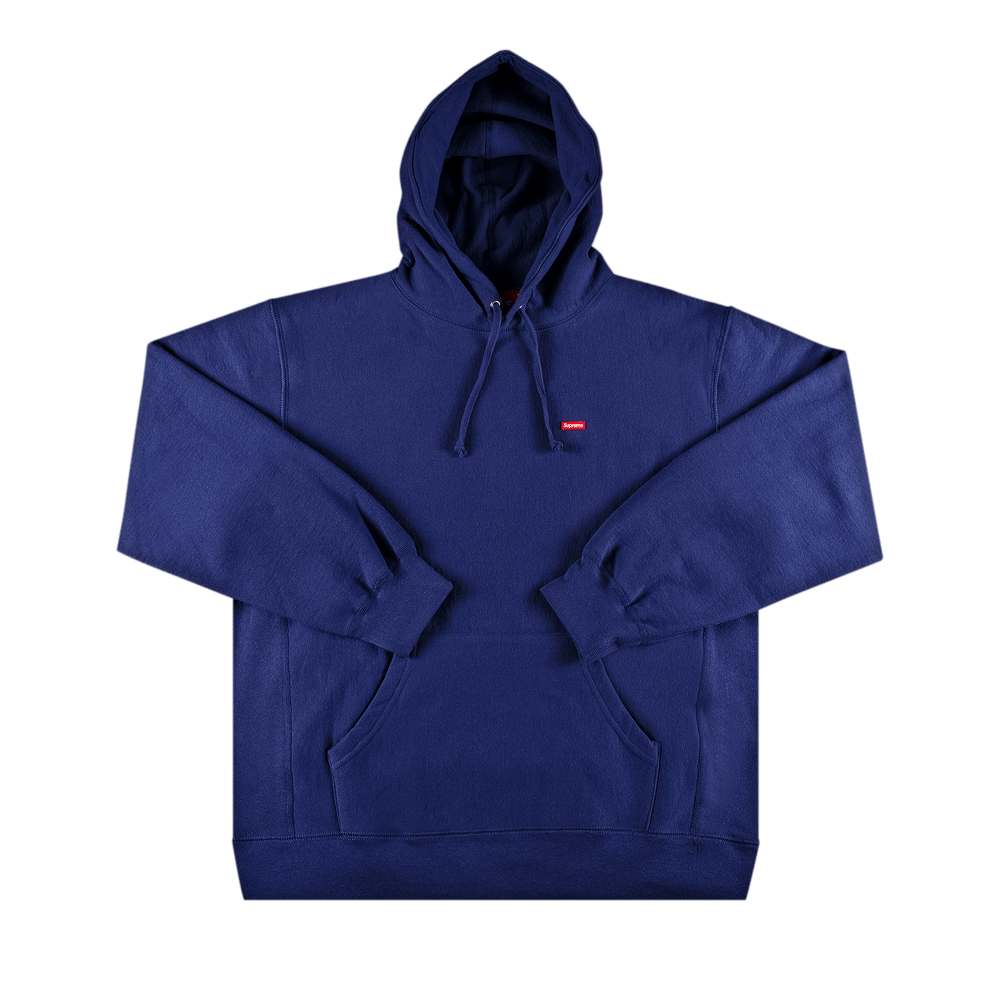 Buy Supreme Small Box Hooded Sweatshirt 'Washed Navy 
