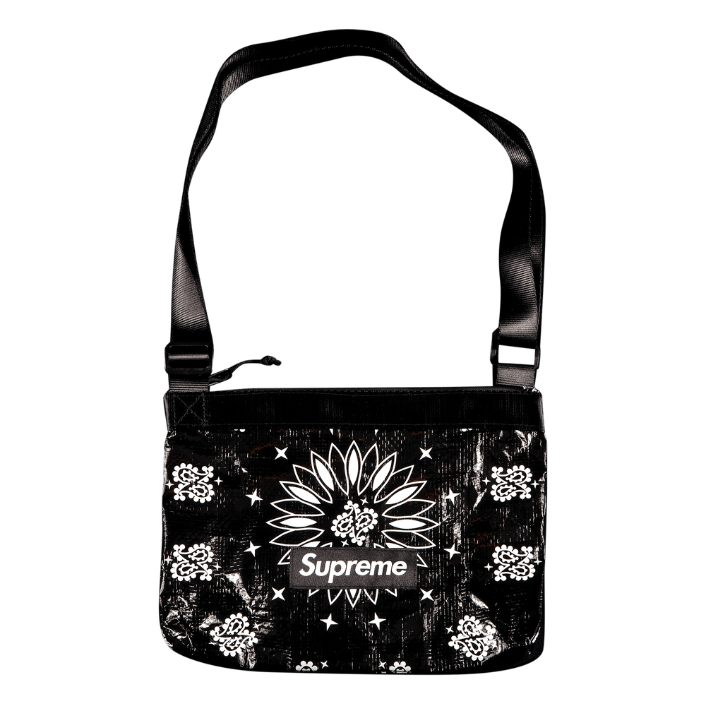 Supreme Bandana Tarp Side Bag 'Black'