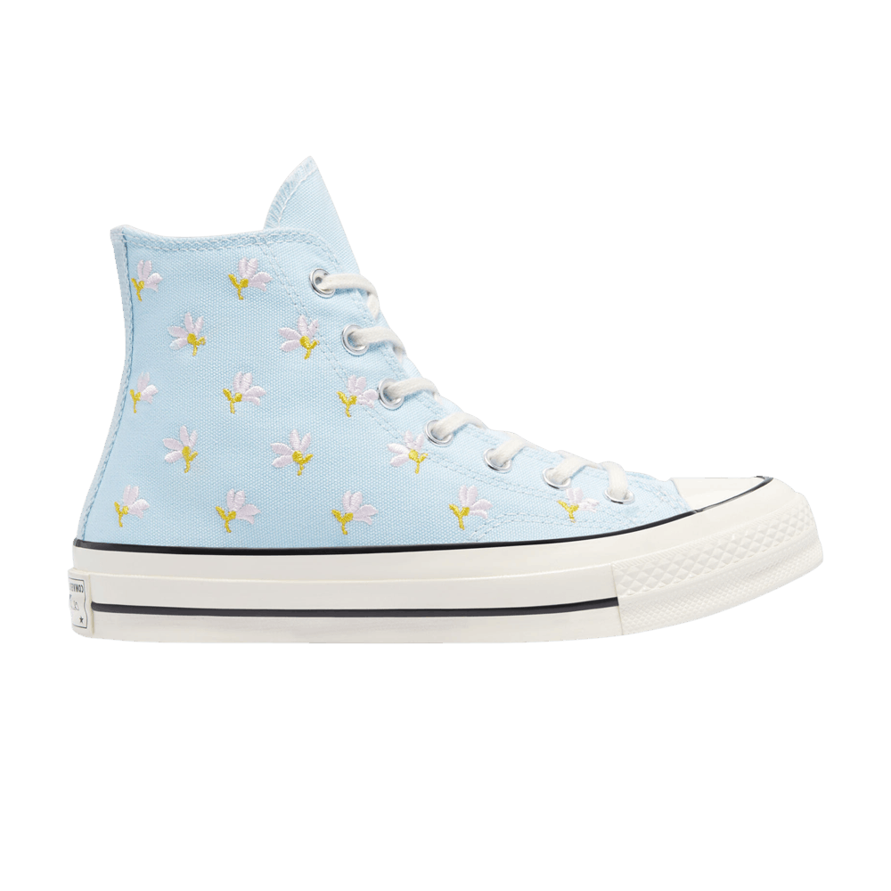 Wmns Chuck 70 High 'Embroidered Floral Print - Chambray Blue' | GOAT