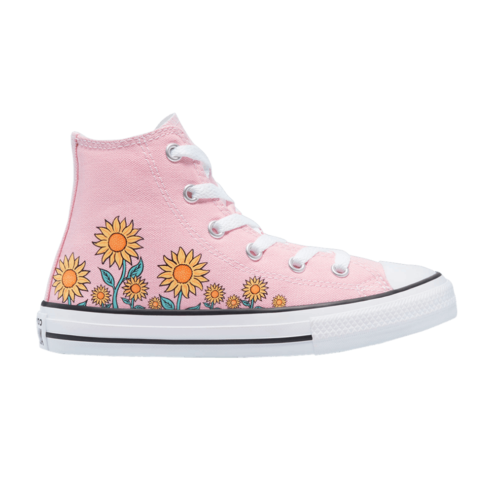 pink sunflower converse