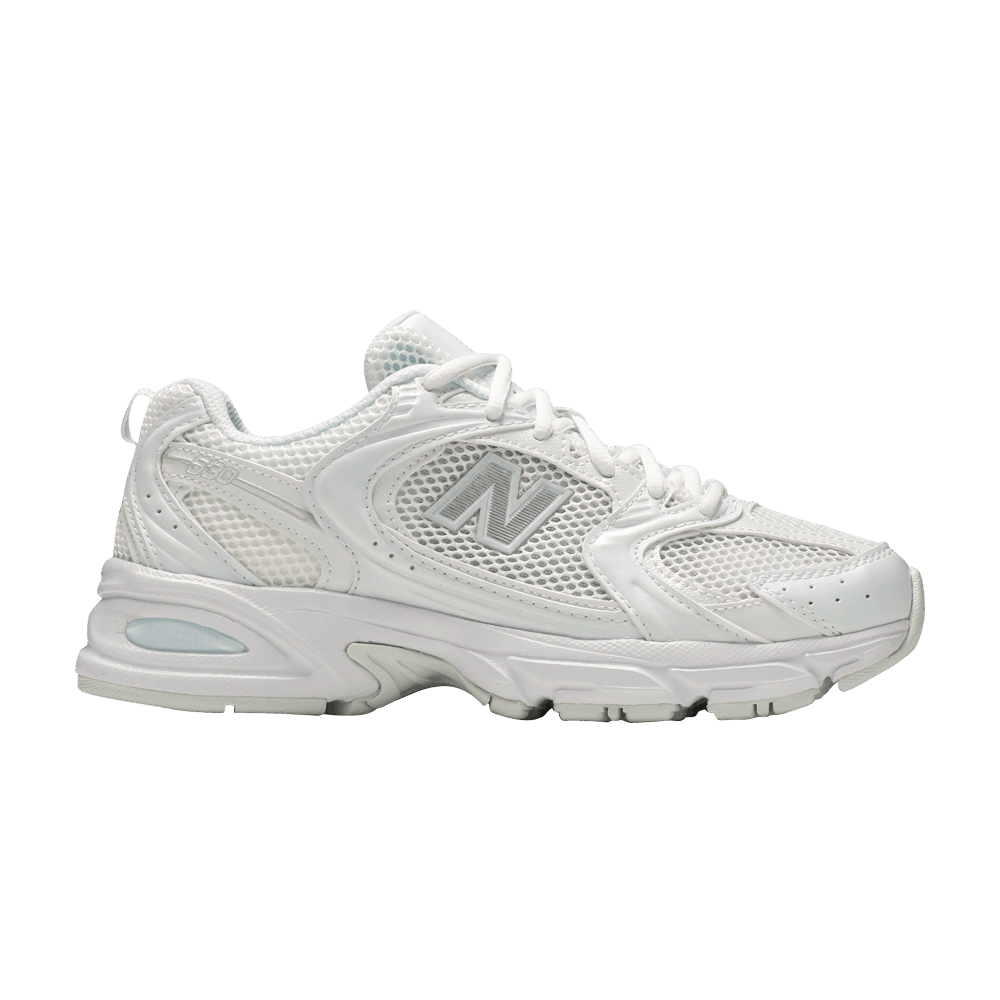 Womens White & Silver New Balance 530 Trainers