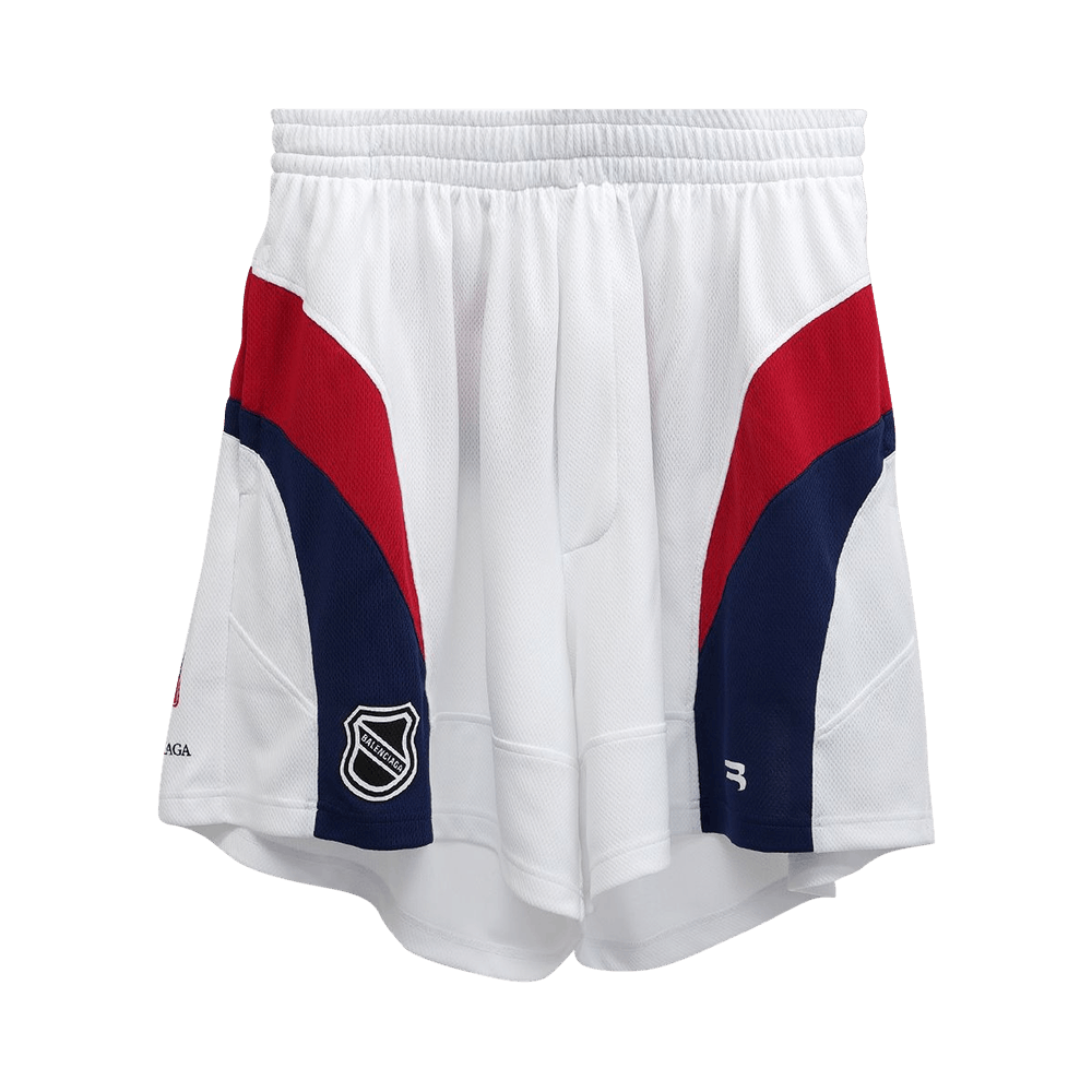 Balenciaga Logo Hockey Tech Jersey Shorts in White for Men