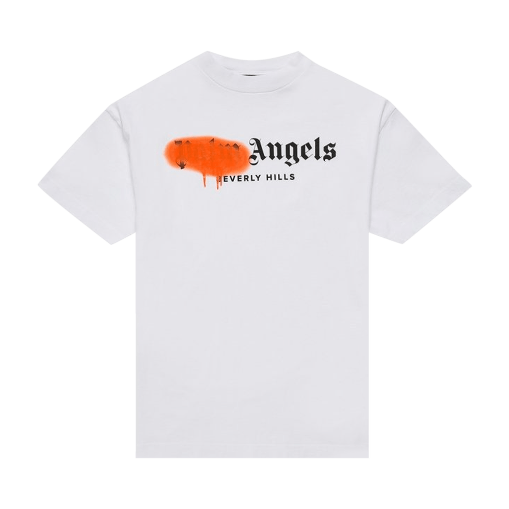 Palm Angels T-shirt in black/ orange/ white