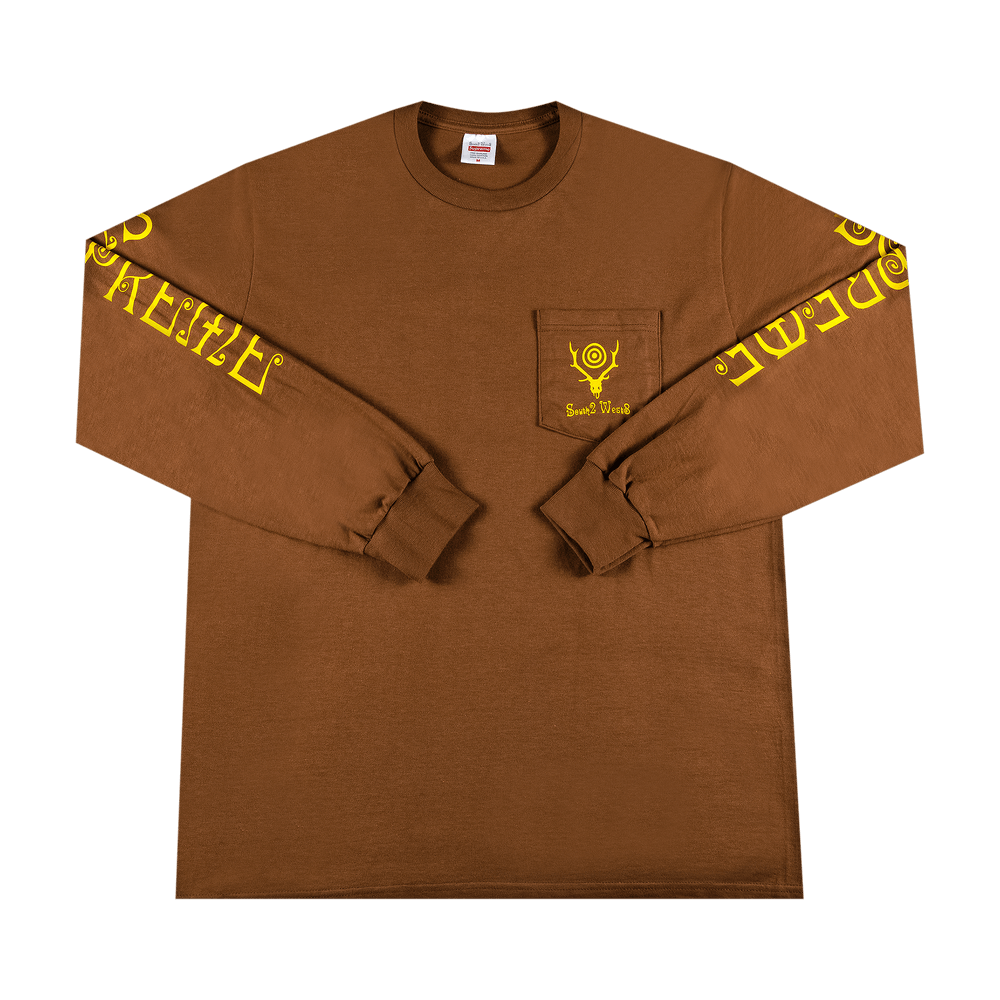 Buy Supreme x SOUTH2 WEST8 Long-Sleeve Pocket Tee 'Brown' - SS21T1 