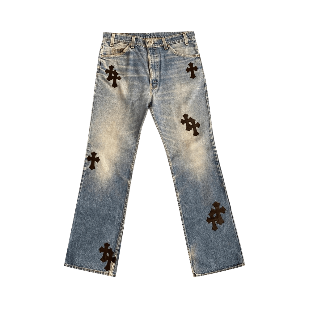 Buy Chrome Hearts x Levi's Cross Patch Denim Pants 'Blue' - 1383