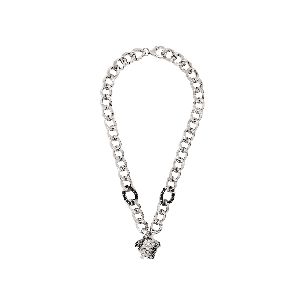 Buy Versace Palazzo Dia Crystal Chain Necklace 'Black' - DG18455 
