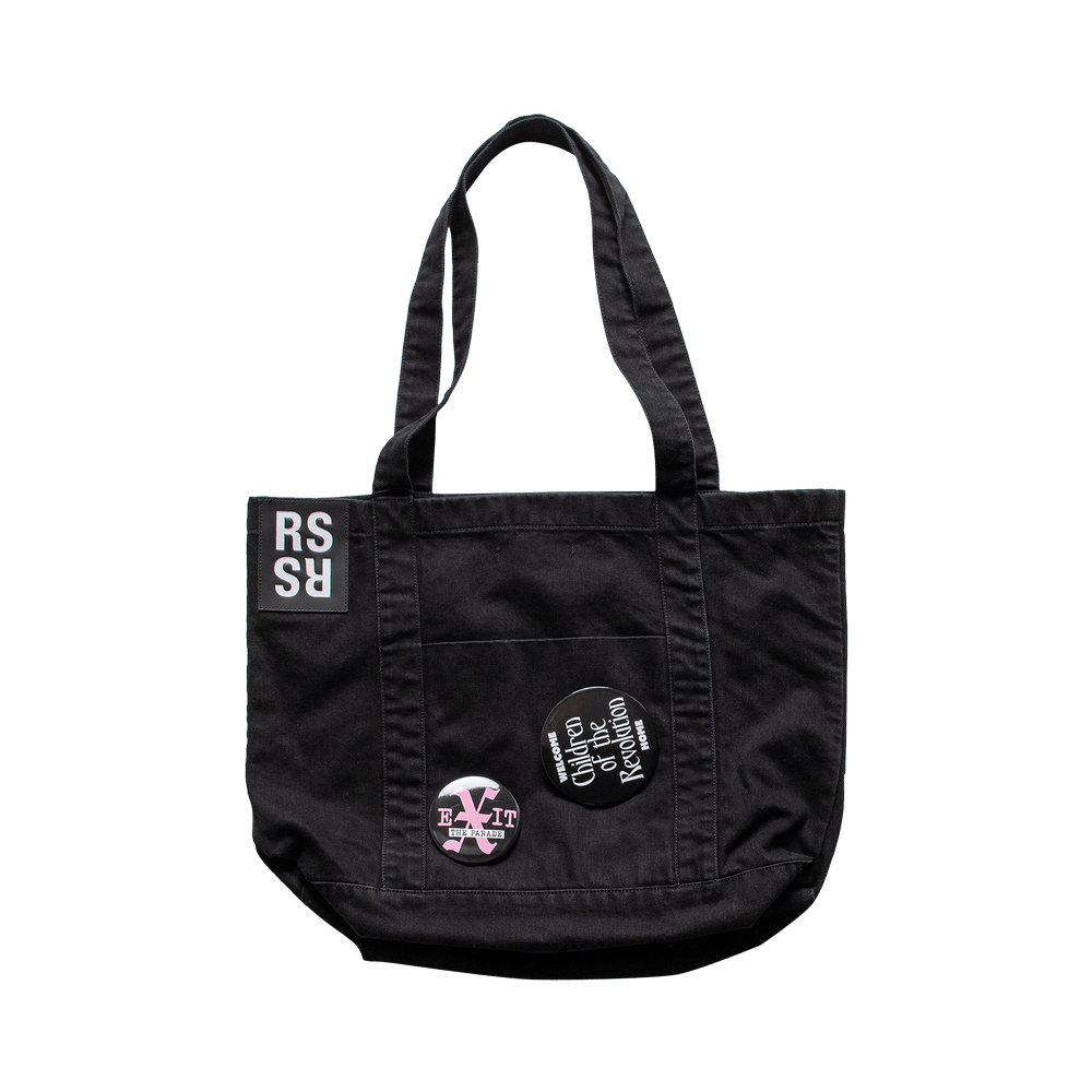 Raf Simons logo-patch tote bag - Black