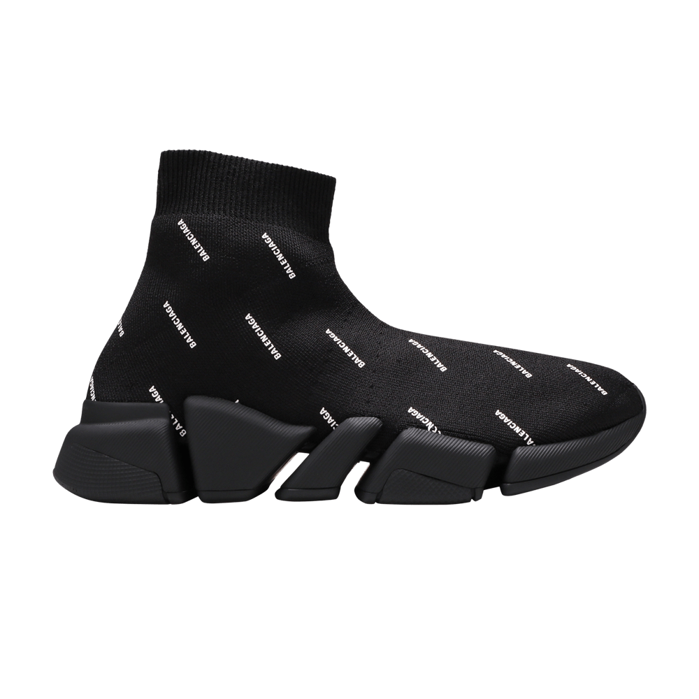 Balenciaga Wmns Speed 2.0 Sneaker 'Allover Logo - Black 