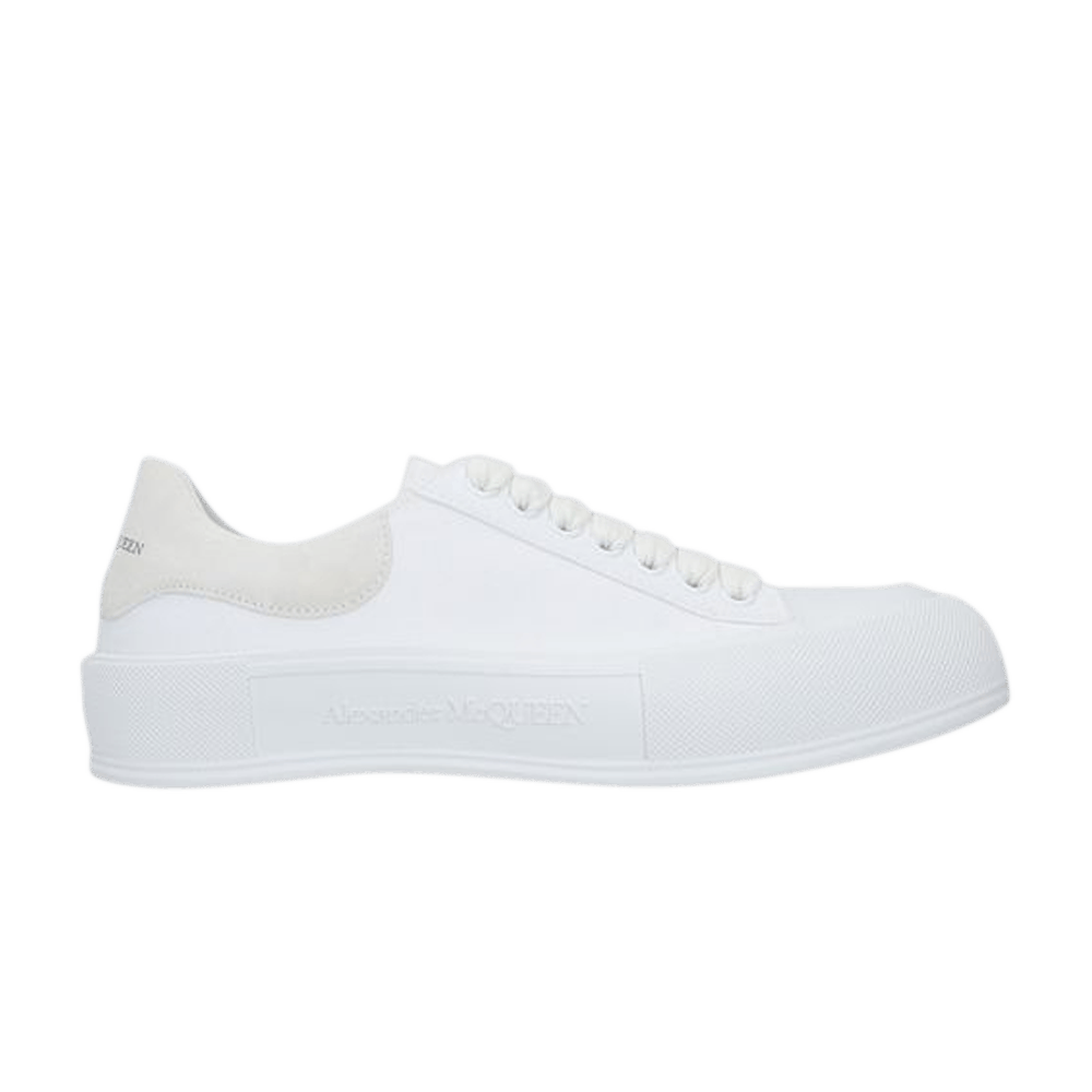 alexander mcqueen メンズPLIMSOLEスニーカー_654594 W4MVH 1497 Alexander McQueen Deck Skate Plimsoll Lace-Up Black White