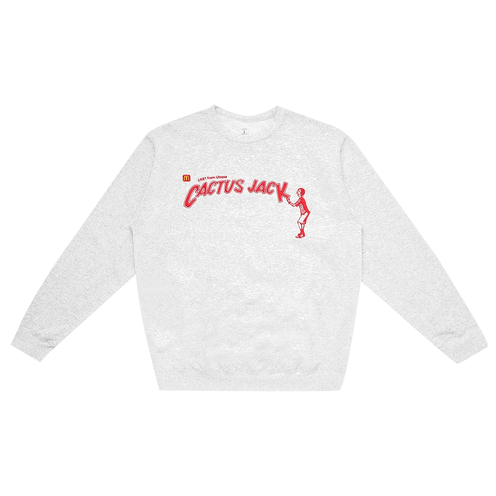 Cactus Jack by Travis Scott x McDonald's Spelling Crewneck II 'Ash Heather'