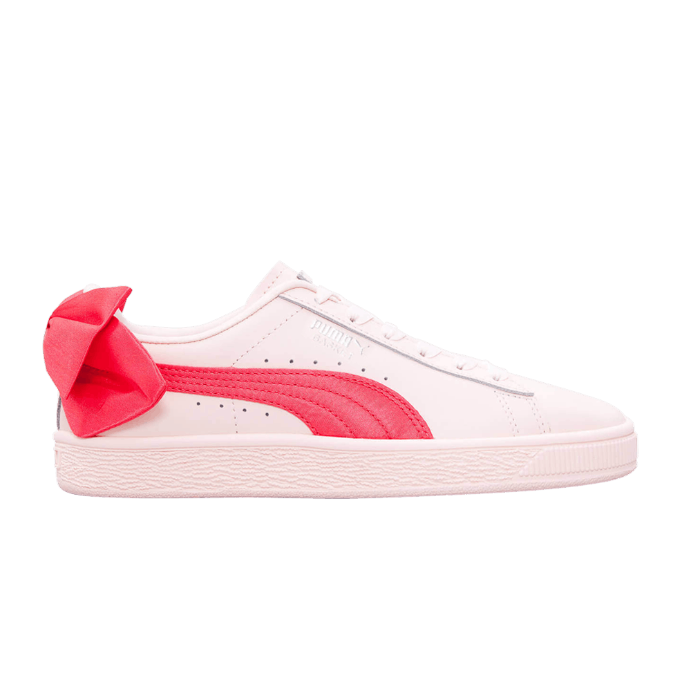 Puma Basket Bow Pink Shoes Size 5