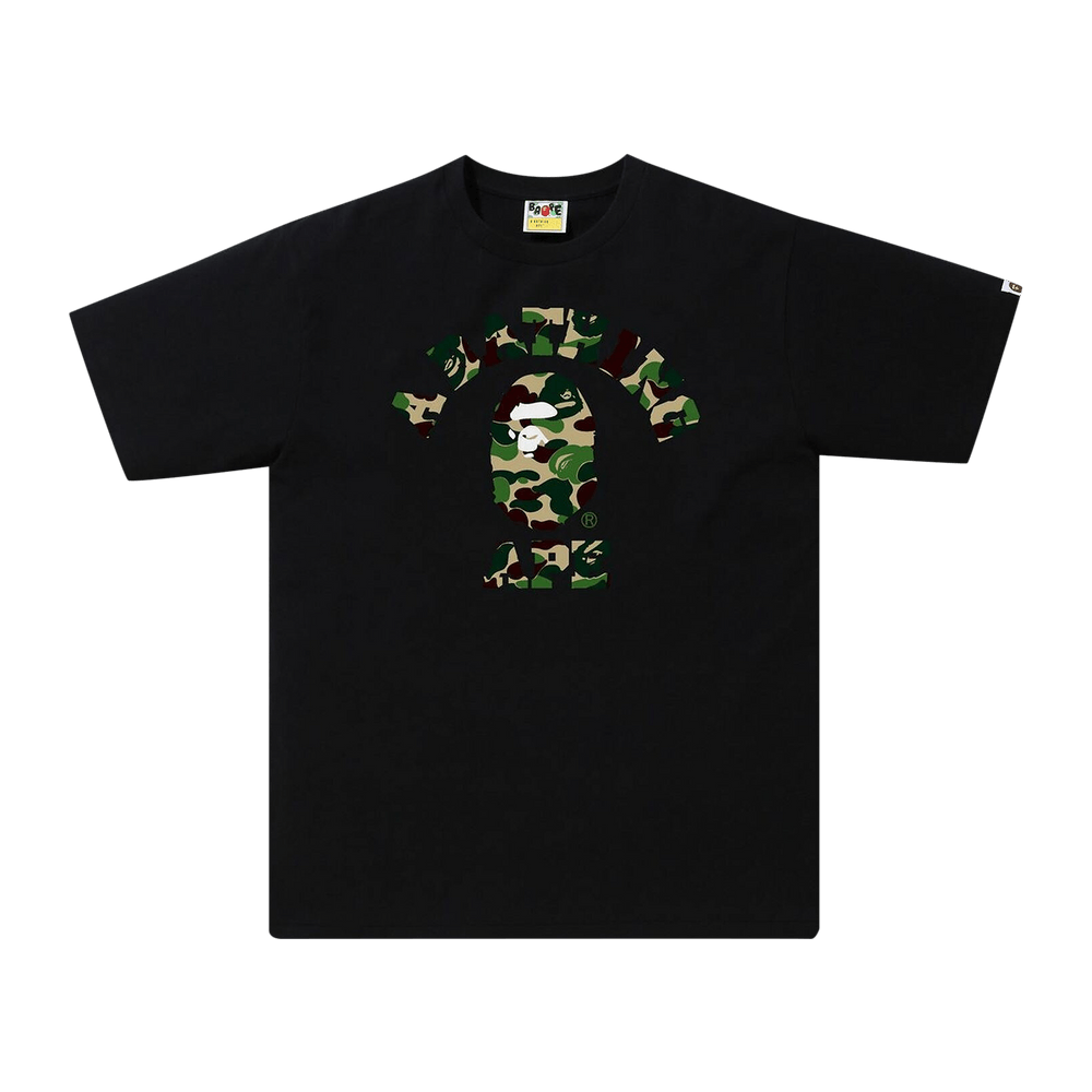 Bape Abc Camo College Tee Black Green Goat