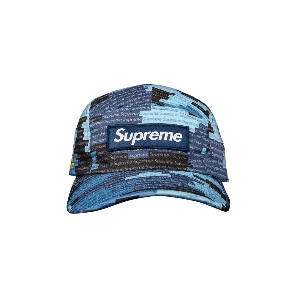 Pre-owned Supreme Military Camp Cap (ss20) Blue Chocolate Chip