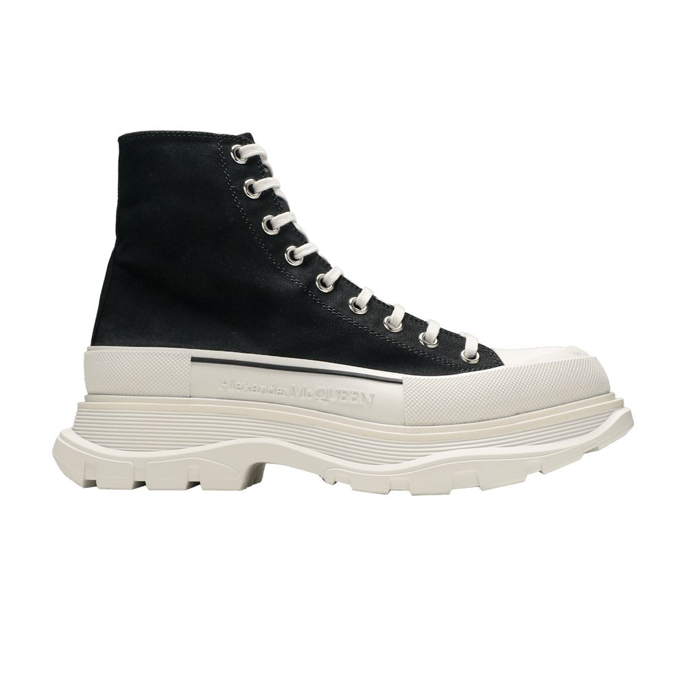Alexander McQueen Tread Slick Boots 'Black White' | GOAT