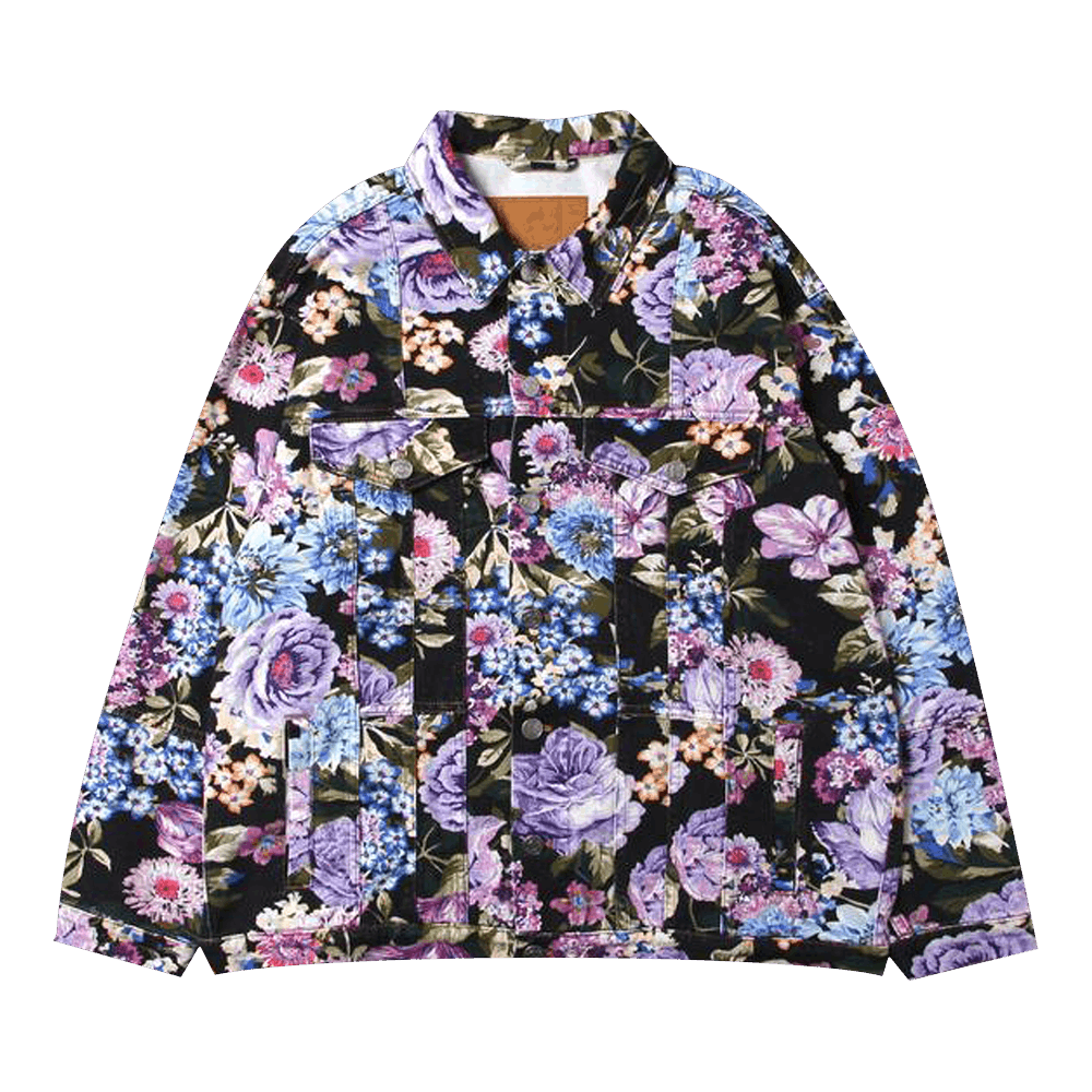 Martine Rose Purple Oversized Denim Jacket, $370, SSENSE