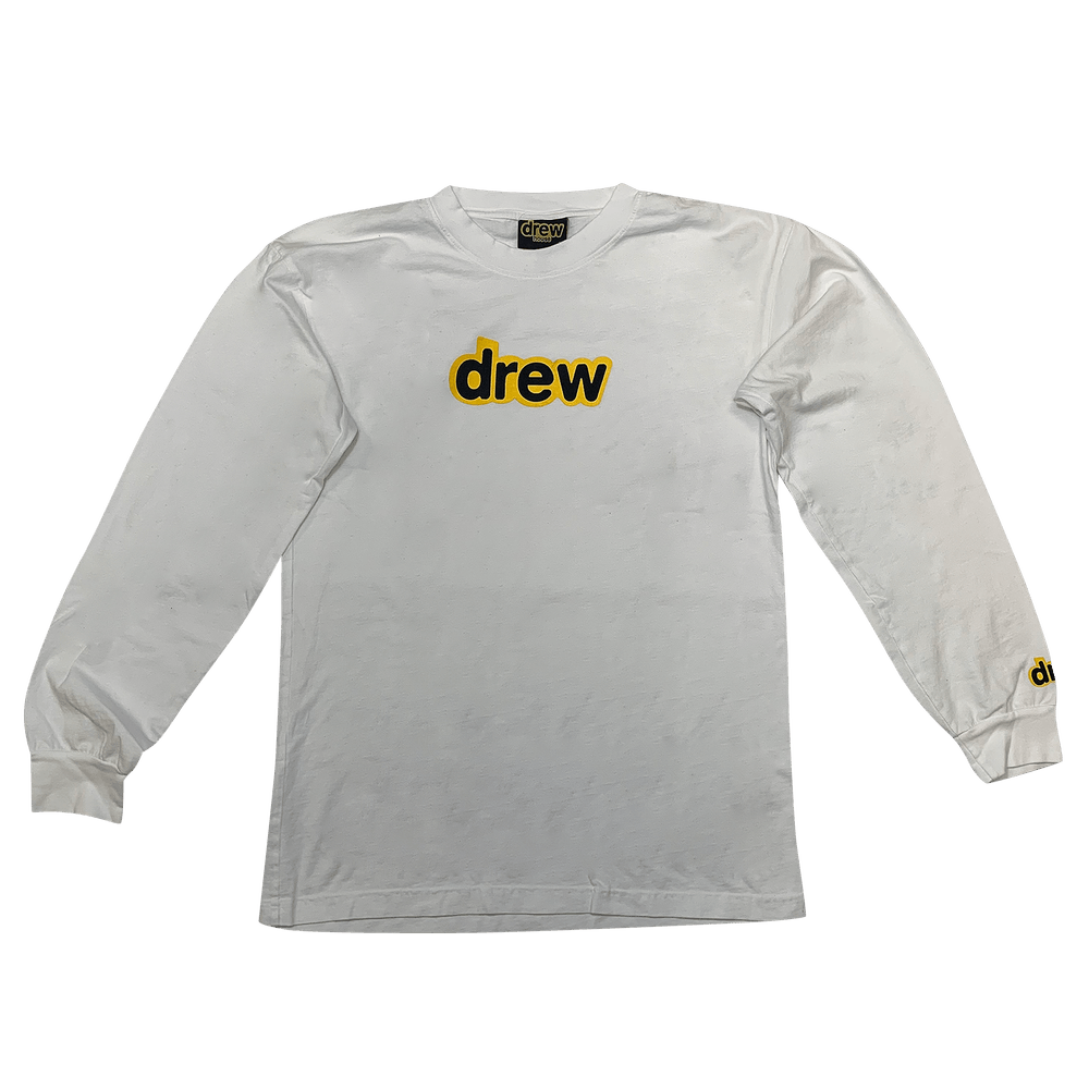 Buy Drew House Chest Logo Long-Sleeve Tee 'White' - 1515