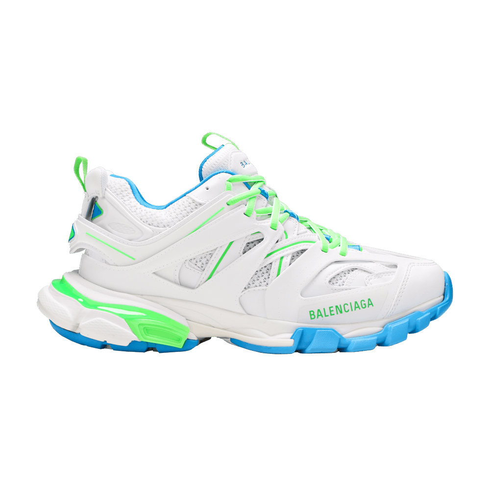 BALENCIAGA Track Trainers In BlueGreen Colorway at FLORENCE FALL 2019  PITTI UOMO FAIR  Balenciaga track outfit men Balenciaga track outfit  Mens outfits