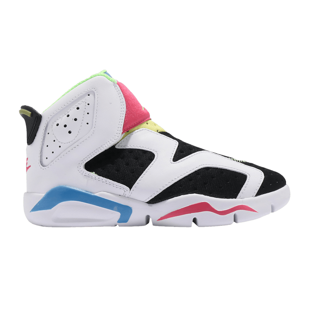 Size 11.0 Air Jordan 6 Retro Little Flex PS Multi White