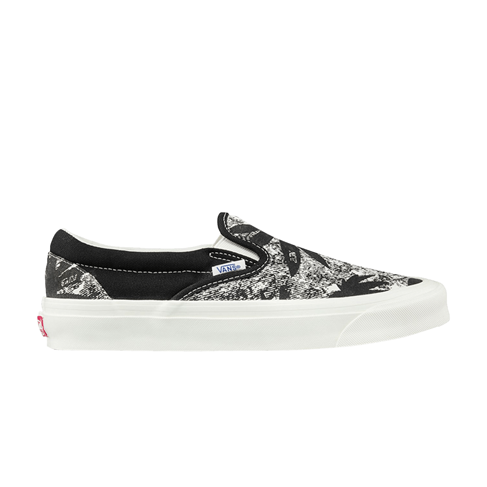 Vans OG Classic Slip-On Lx Palm Acid Wash Summer Leaf - Black