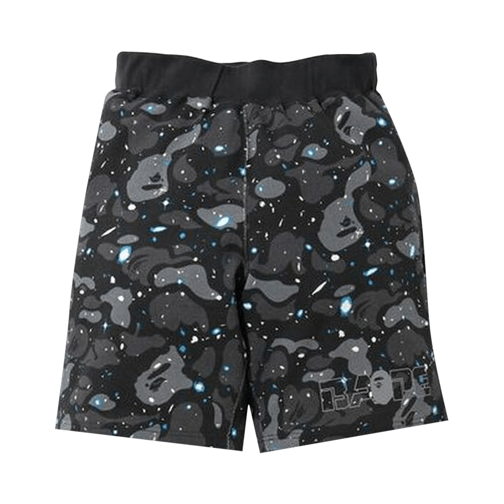 Buy BAPE Space Camo Sweat Wide Shorts Black 1G30 153 021 BLACK