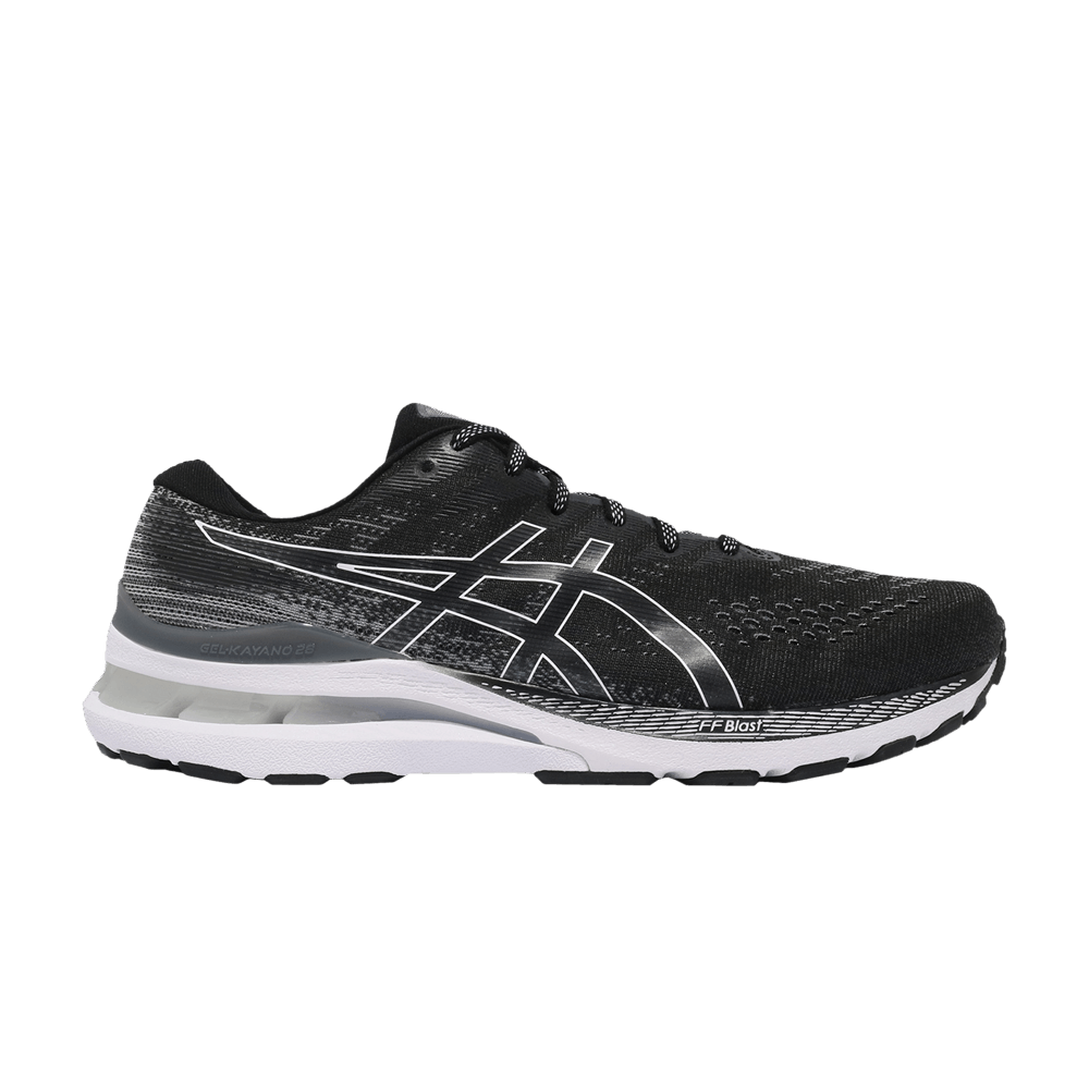 Asics Gel Kayano 28 2E Wide Black White