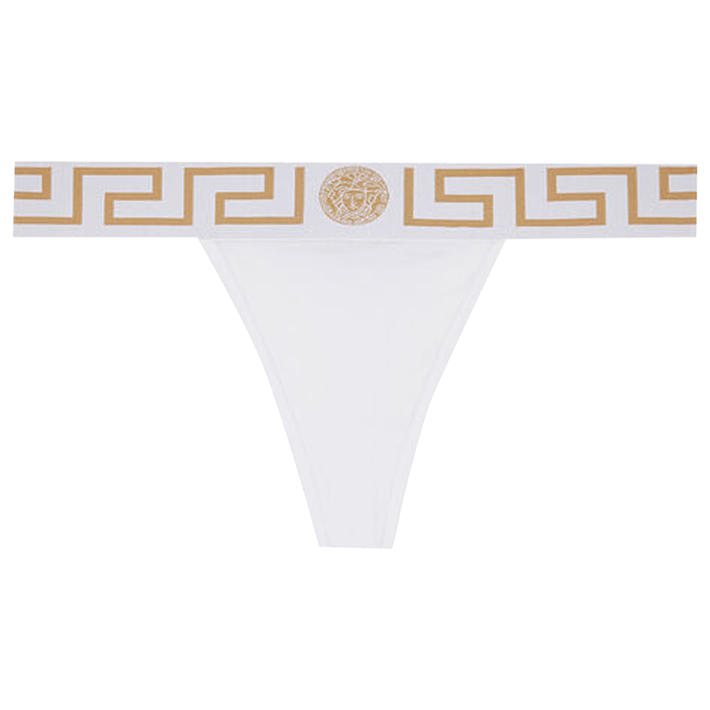 Buy Versace Greca Border Thong 'Optical White' - AUD01042