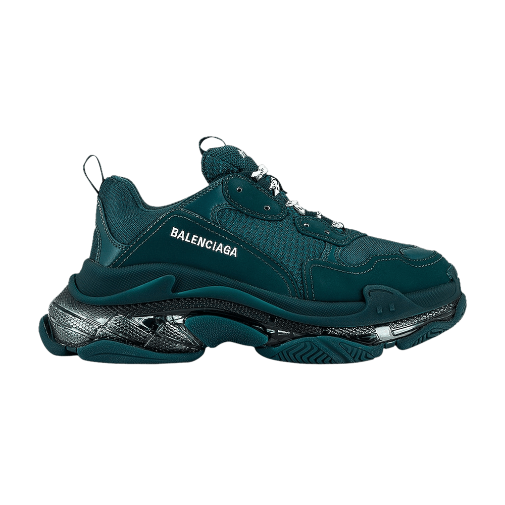 Balenciaga Triple S Sneaker Clear Sole - Full Dark Green