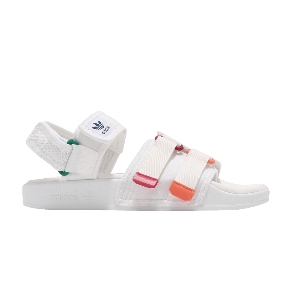 Adilette Sandal 4 0 White Scarlet True Orange Goat
