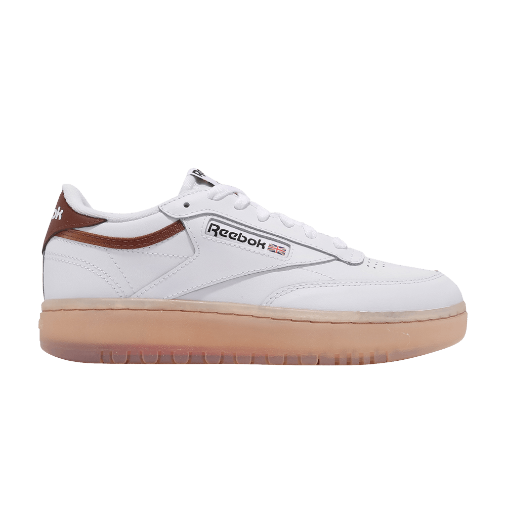 Buy Wmns Club C Double 'White Brown' - FX3092