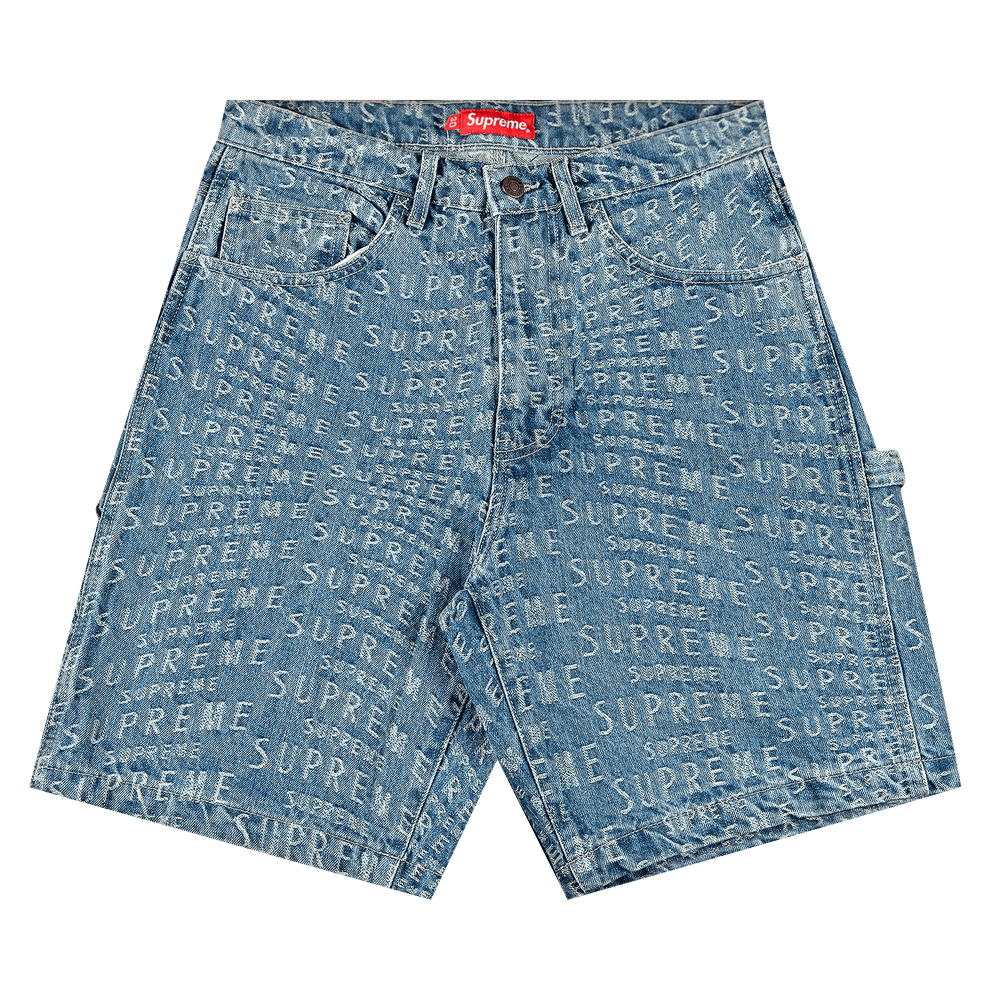 年末のプロモーション大特価！ Logos Jacquard Warp Supreme Buy Denim 'Blue Short Painter パンツ