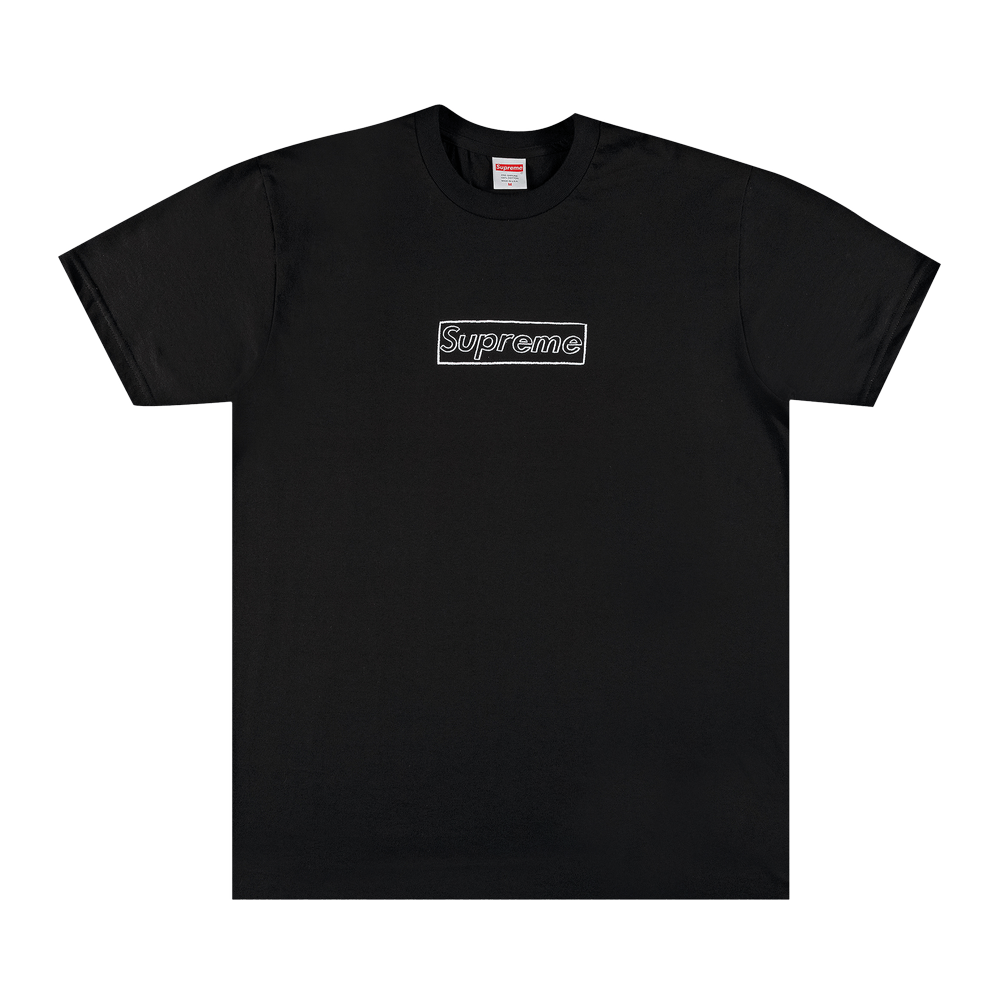 Buy Supreme x KAWS Chalk Logo Tee 'Black' - SS21T7 BLACK | GOAT