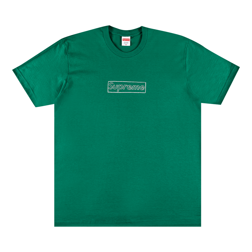 Size xl Supreme x KAWS Chalk Logo Tee 'Light Pine'