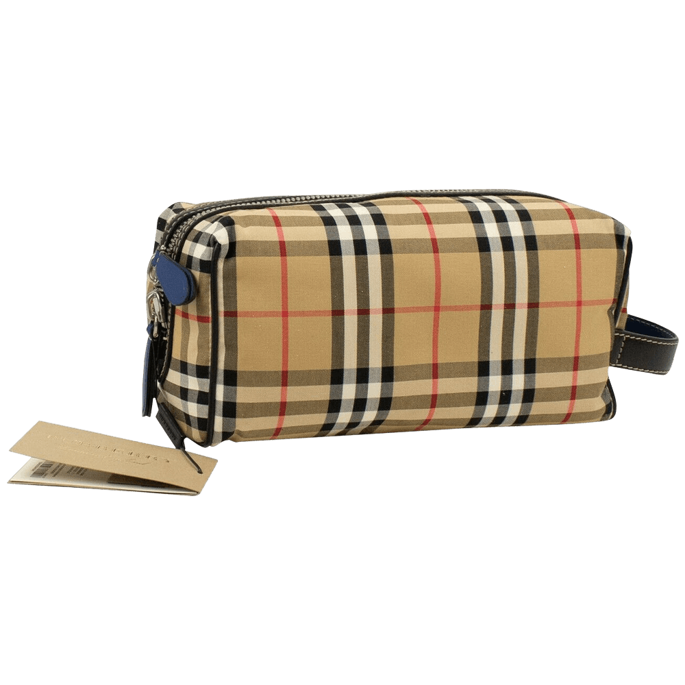 Burberry Vintage Checkered Toiletry Bag in Brown for Men