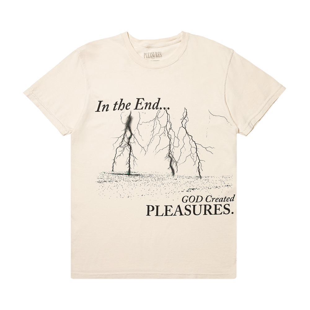 Buy Pleasures End Times Pigment Dye T Shirt Washed Natural