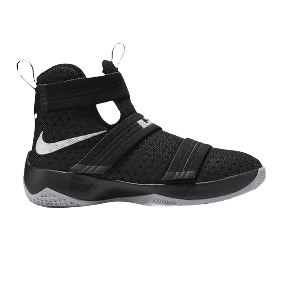 Buy LeBron Soldier 10 GS Black Metallic Silver 845121 001 GOAT