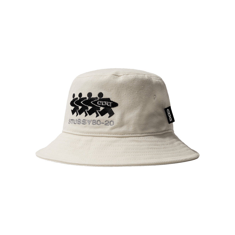 Stussy x Comme des Garçons Canvas Bucket Hat 'Natural'